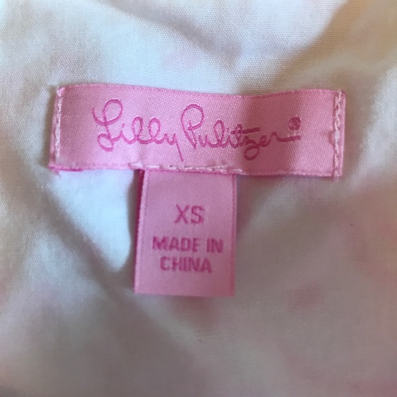 Lilly Pulitzer Strapless Ruffle Dress Shell Print - Picture 3 of 3